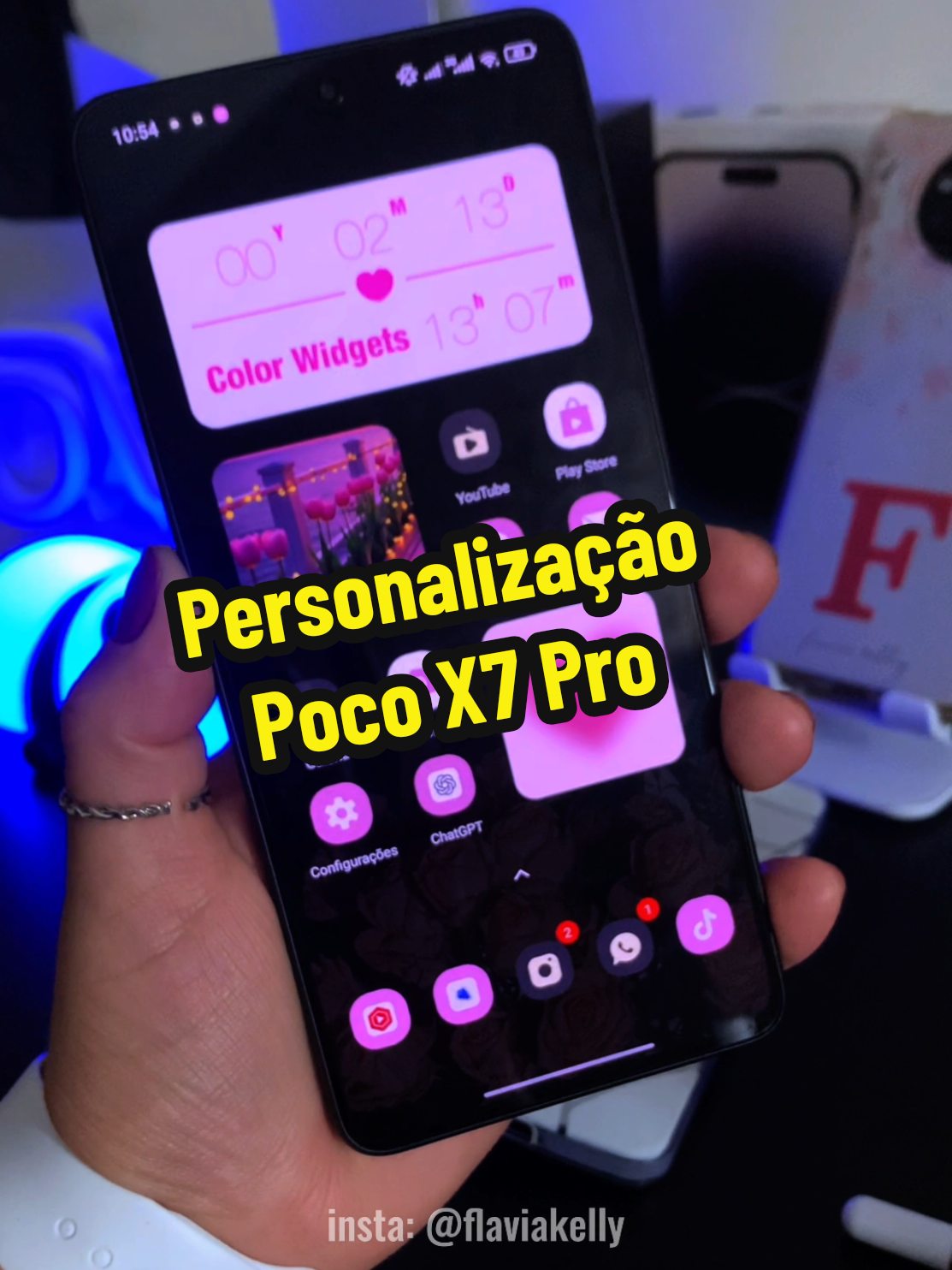 Primeira personalização no meu Poco X7 Pro 😍💗