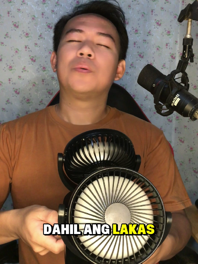 Dual Mini Fan mas malakas pa sa bagyo yung hangin. Charot 😂 #dualminifan #tiktok #usbfan 