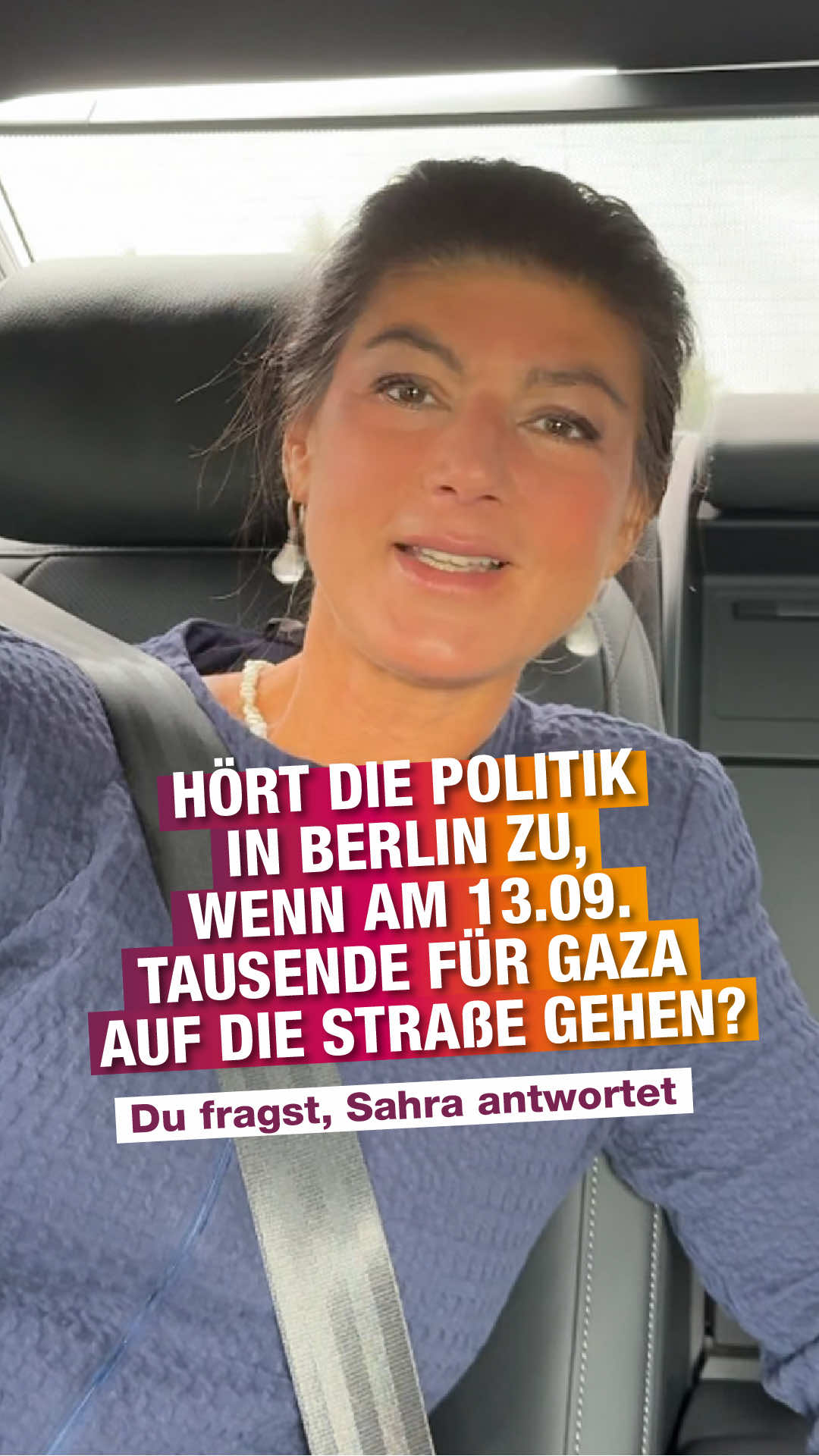 Hört die Politik in Berlin zu, wenn am 13.09. Tausende für Gaza auf die Straße gehen? #wagenknecht #bsw #qa #frieden #Kundgebung 