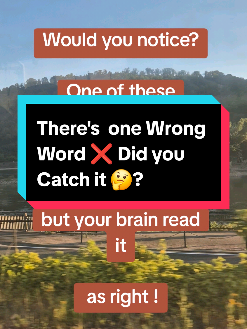 There's  one Wrong Word ❌️ Did you Catch it 🤔? #PsychologyHack  #ViralPuzzles  #StopScrolling  #Watchagain  #MindChallenge 