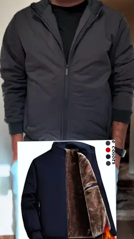 Men's Solid Color Zip Up Thermal Jacket 🧥 #tiktokshop #afg #jacket #🇦🇫🇫🇷 #🇫🇷🇦🇫 