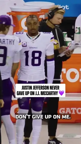 never lost faith in his young qb 😤 #nfl #minnesota #vikings #justinjefferson #jjmccarthy (via @Vikings)