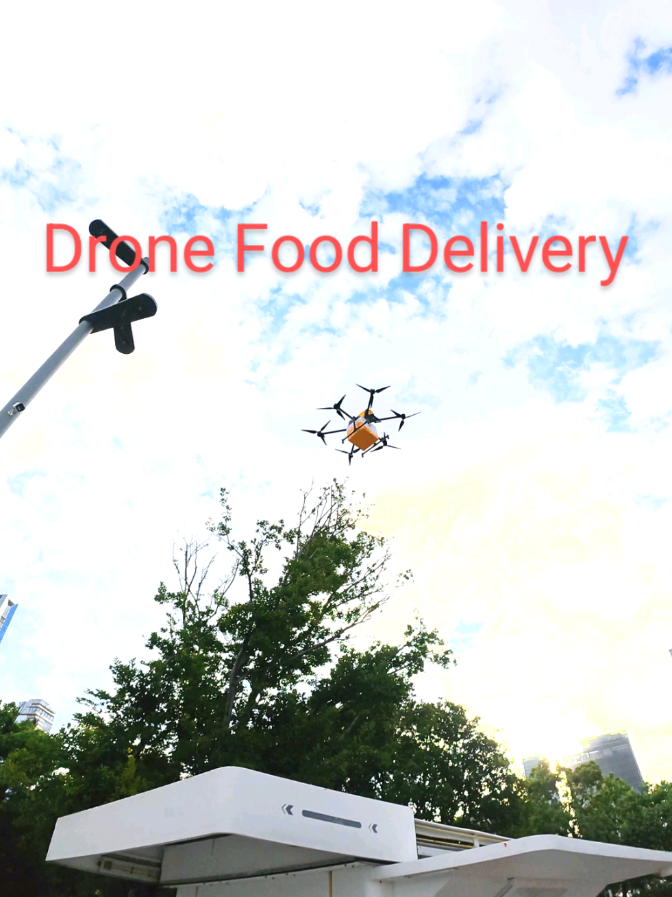 Drone food delivery. Shenzhen 📍  #shenzhen  #china  #explore_with_simbarashe  #fyp 