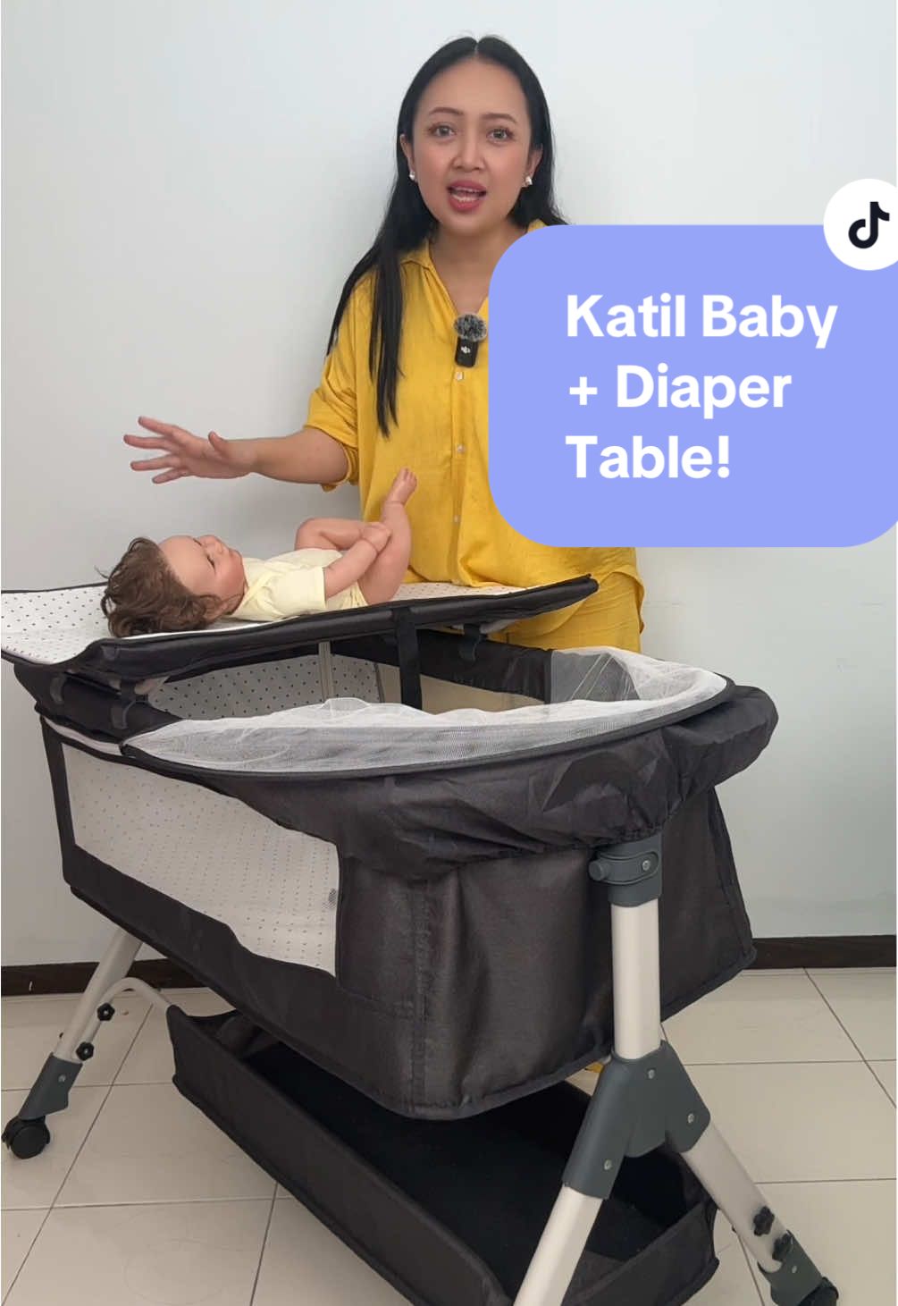 Replying to @Mama_iRaa 🎀 katil baby ada changing table, kena pilih option yang ada tulis ni + Diaper Table #katilbaby #babycot #checklistbarangbabynewborn #babychangingtable #barangbaby 