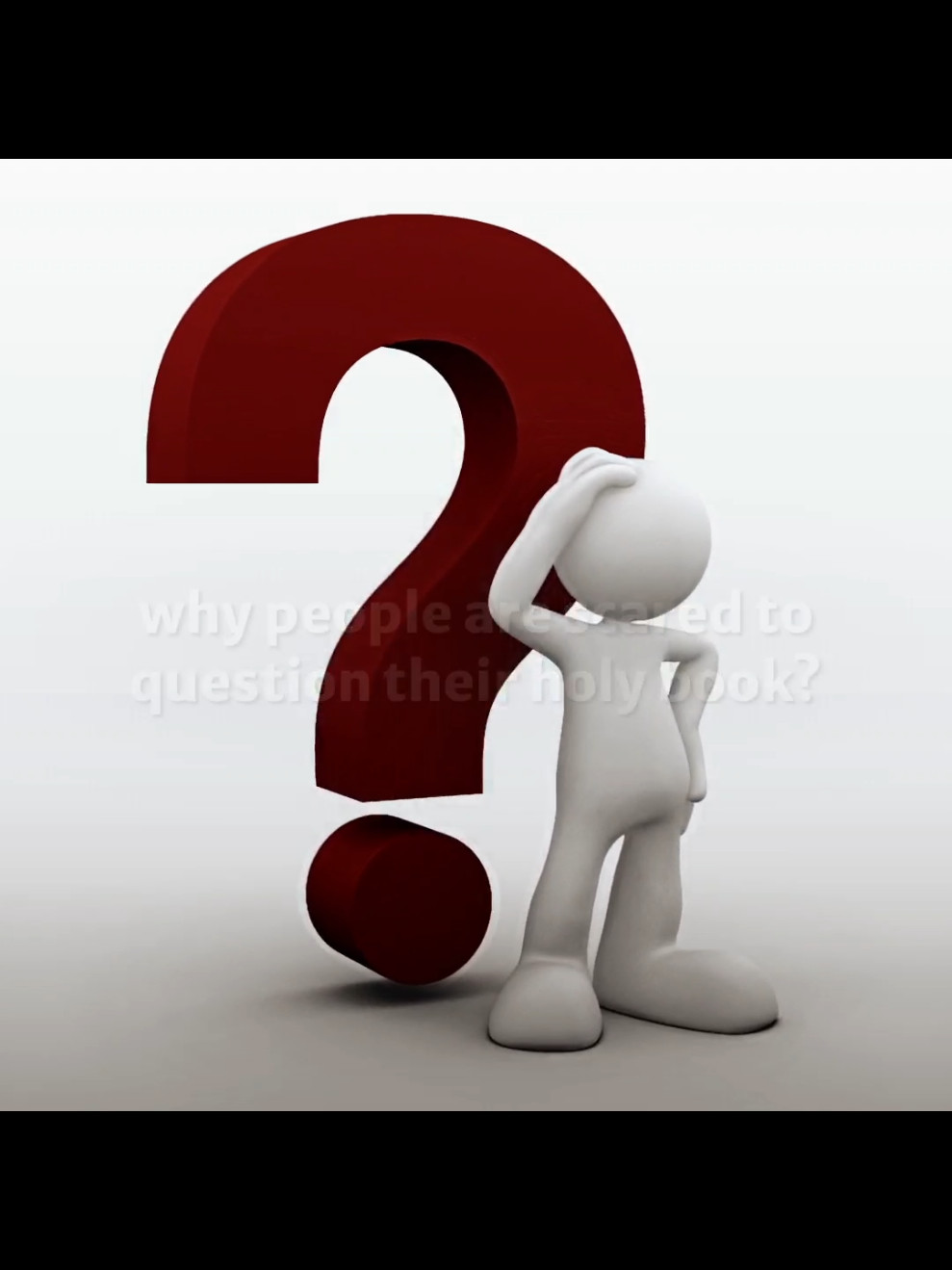 a lot of ppl are scared to leave a belief that don't make sense to them anymore cuz they scared of h3ll or being wrong... but the real truth never gets scared of questions, if a belief is real it will stay strong even when you question it and if it can't handle questions, then maybe it was built on fear, not truth 