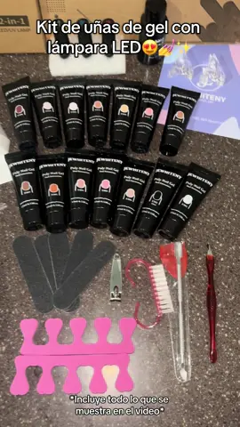 Kit de uñas de gel con extensiones de polietileno con lámpara de uñas LED💅✨#nail #uñas #uñas💅 #nailsartvideos #nailsart 