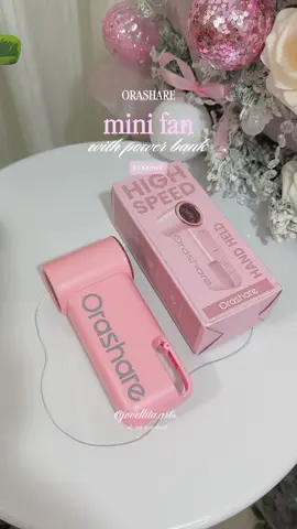 A mini fan with a powerbank from Orashare✨🎀 #minifan #powerbank #Orashare #turbofan #minifanwithpowerbank 