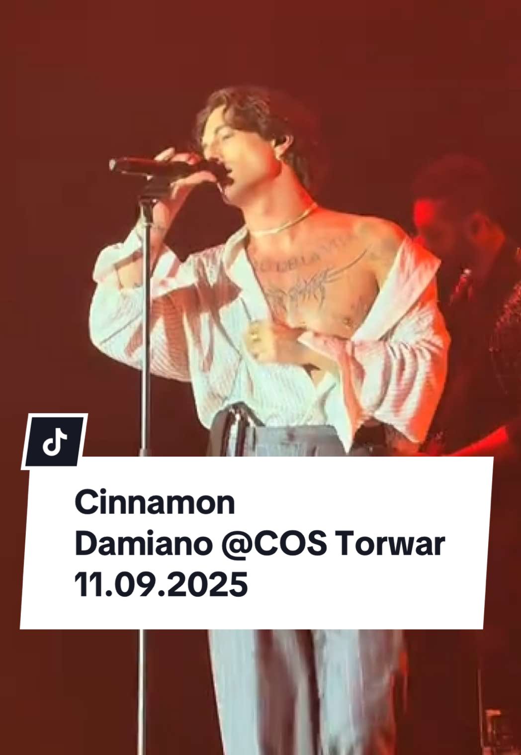 Cinnamon @Warsaw Torwar 11.09.2025 @Damiano David first solo tour #damianodavid #maneskin #måneskin #cinnamon 