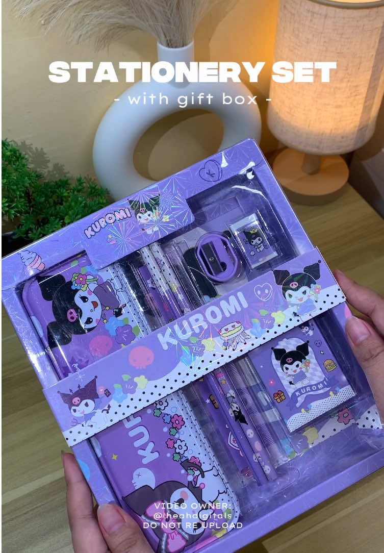 Gift idea for kids this coming christmas! Ito yung kuromi design na stationery set 🫶🏻 #kuromi #stationery #giftidea #giftideas #christmas 