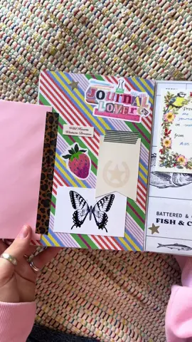 The last spread in the travelling journal before I send it away to its next owner @kristicreme So excited to start swapping journals and seeing the amazing spread everyone else has made 🫶🫶 #junkjournal #journalgirl #fyp #junkjournaling #journaling 