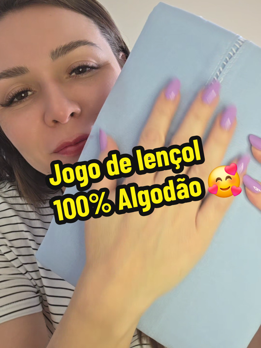 Jogo de lençol 100% algodão 😁#lençol #dicasparacasa #itensparacasa #enxoval #creatorsearchinsights  Lençol de algodão. Jogo de lençol. Lençol 3 peças.