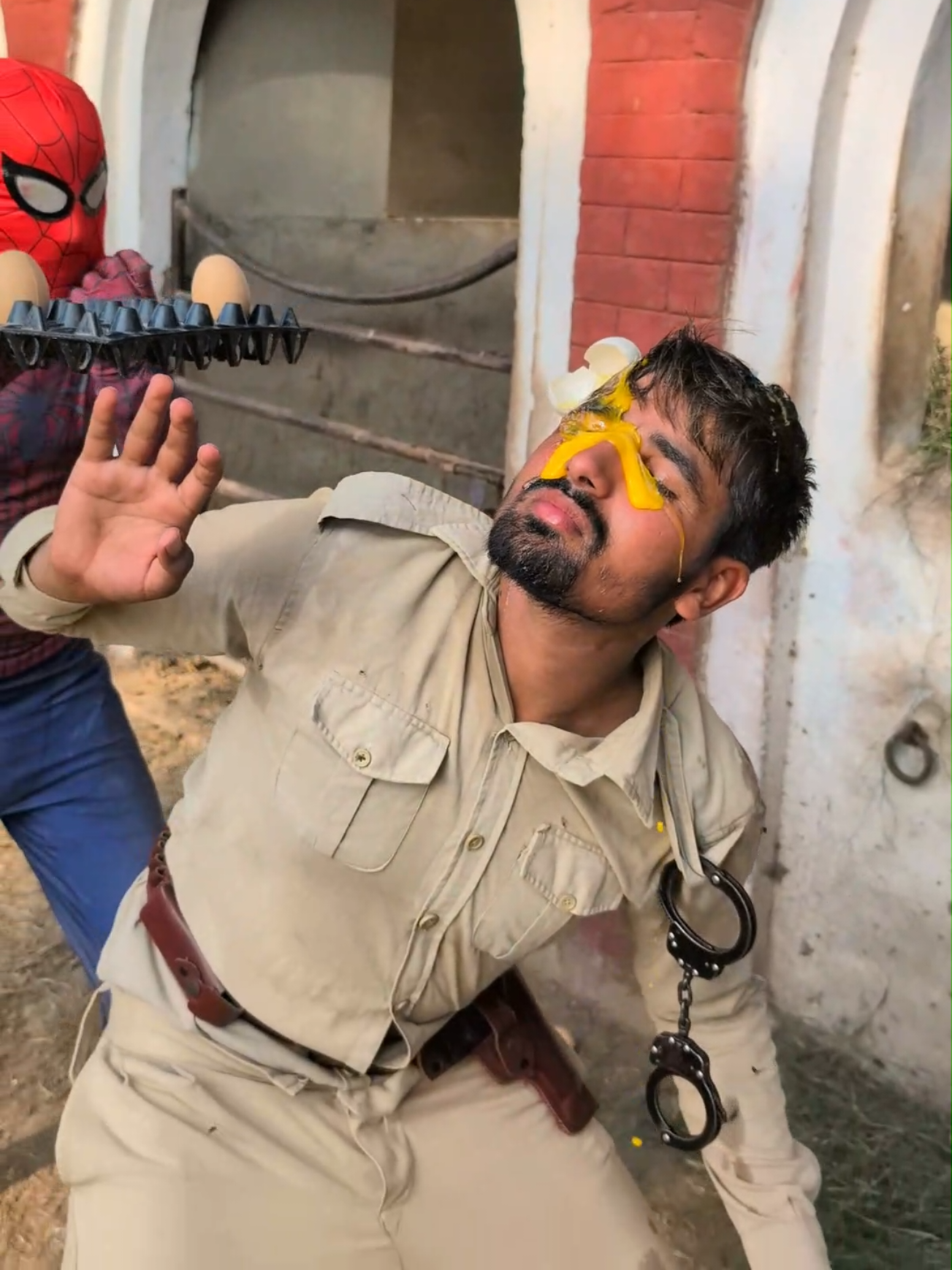 The Spiderman Chase fail 🕸️😱 Wait And See 😅#spiderman #entertainment #foryou #viraltiktok #viralvideos 