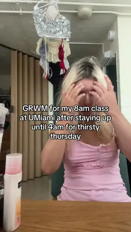 GRWM on 2 hours of sleep during parents weekend i think this is the most tired i’ve been #umiami #college #grwm #grwmforschool #nosleep 