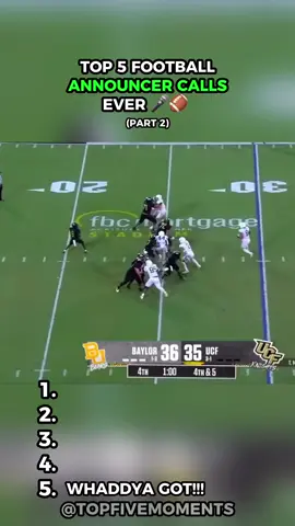 Top 5 Football Announcer Calls Ever! #nflfootball #nfl #CollegeFootball #cfb #footballszn 