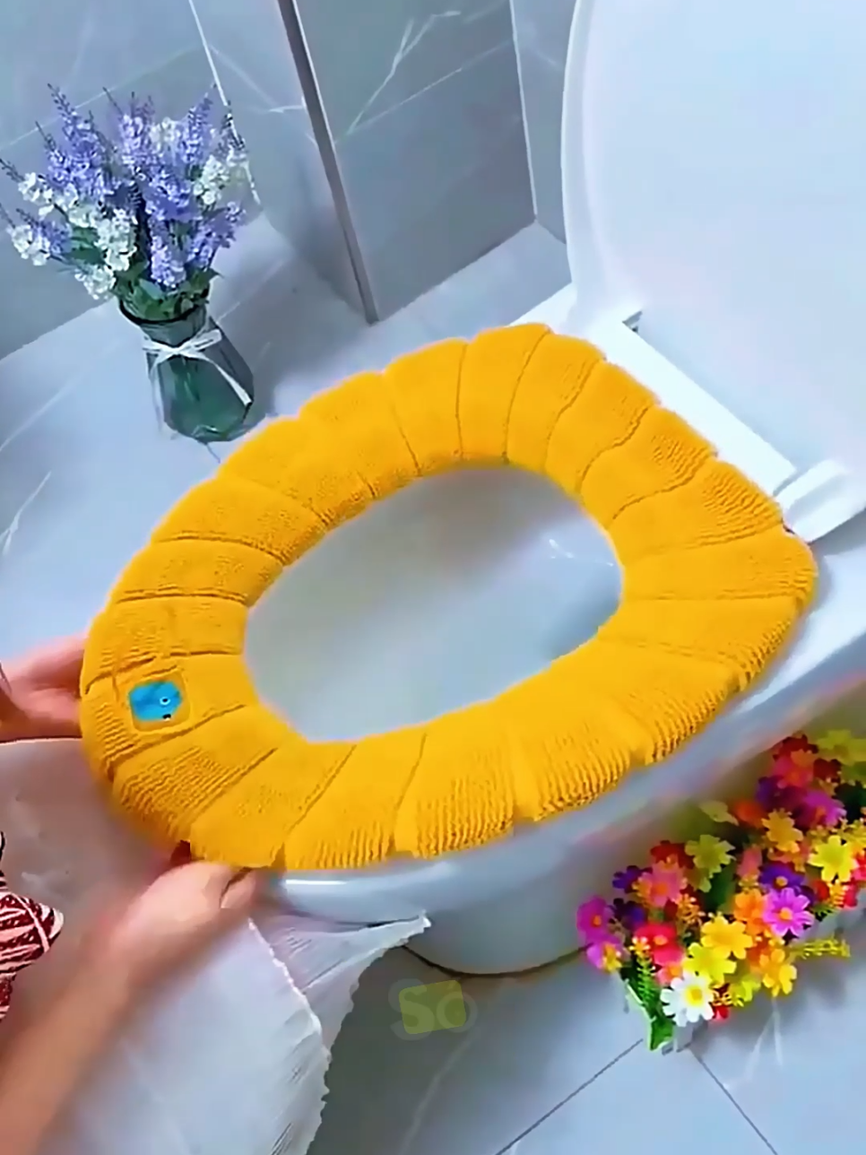 Capa para assento de vaso sanitário almofadada  #vasosanitario #capadeassento #banheiro 