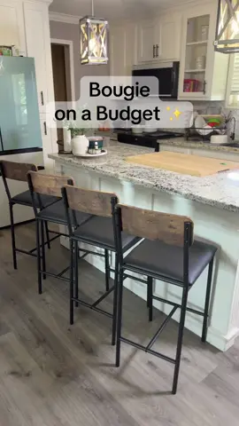 ✨ Bougie on a budget ✨ These barstools are the perfect mix of style and value! #BougieOnABudget #Barstools #HomeDecor #BudgetFinds #AffordableLuxury 