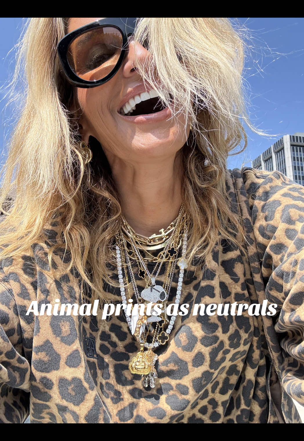 Time to look good ladies 🔥 Love wearing an animal print as a neutral! Casual outfit for any occasion 🔥 Cougar put in the wild today 😎 Best new sweatshirt and bag by @ANINE BING OFFICIAL  Sunnies and boots @Amazon Fashion  #animalprint #cougar #denim #casualoutfits #fallfashion 