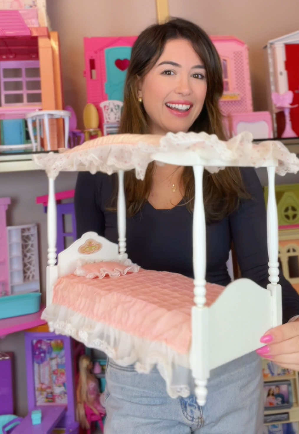 Cama dos Sonhos da Barbie dos anos 80 💓💗 #barbie #nostalgia #colecao #brinquedos #diversao 