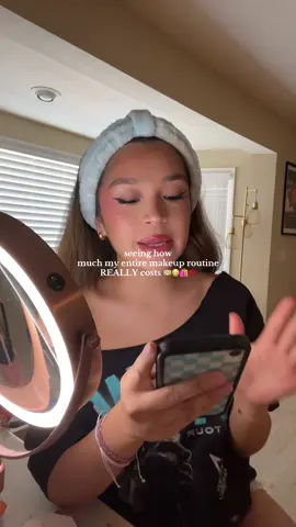 my entire makeup routine costs..😳 #MakeupRoutine #makeuptutorial #trend #makeupchallenge #grwm @elfcosmetics @NYX Professional Makeup @tarte cosmetics @Benefit Cosmetics @Fenty Beauty @ONE SIZE BEAUTY @Milani Cosmetics @Patrick Ta Beauty @Stila Cosmetics @Juvia’s Place @Laura Mercier @loréal paris usa @Saie 