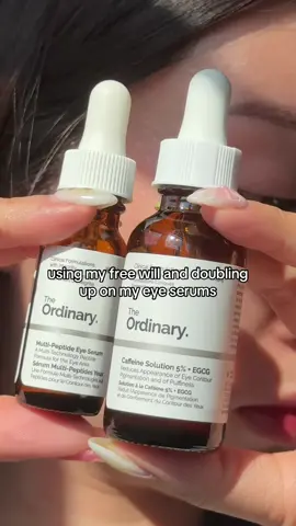 my eye bags think i don’t know ball… oh.. i know ball 👁️ #theordinary #caffeinesolution #peptideserum #eyeserum #iknowball 