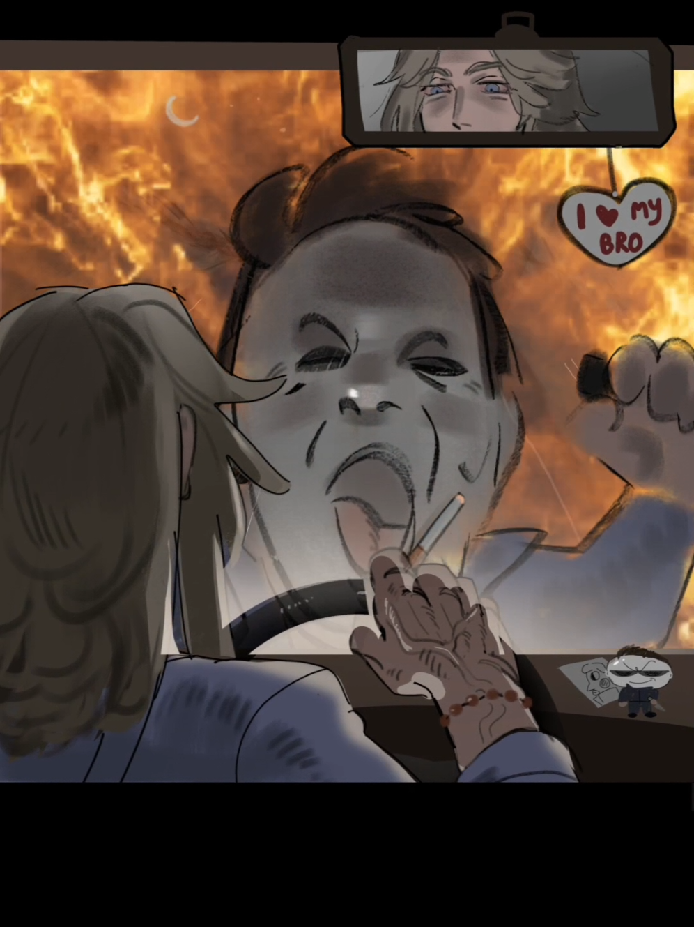 Bro doing the Halloween speedrun at 120 mph 😭 #michaelmyers  #halloweenmovie #lauriestrode #dbd #fanart 