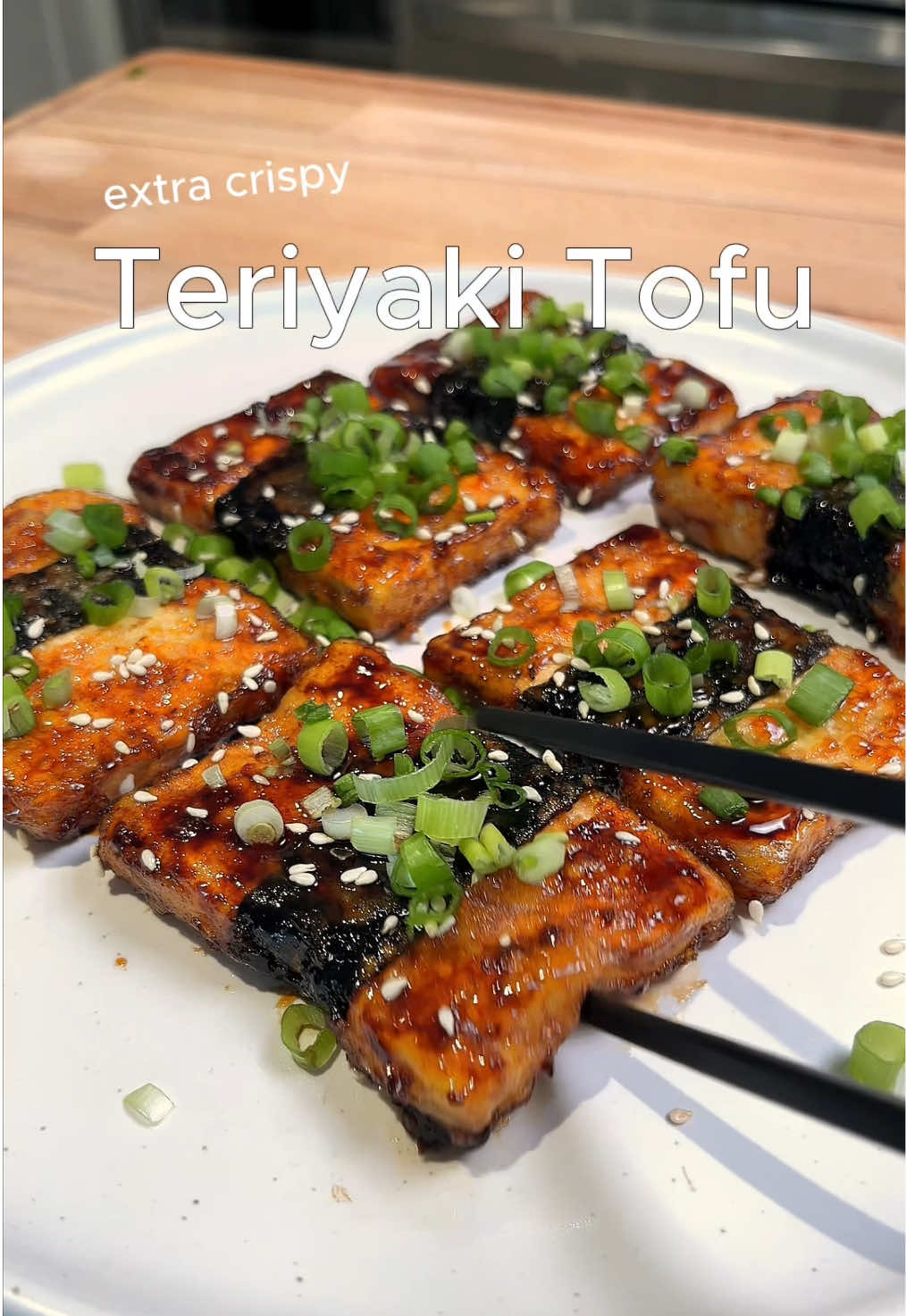 Dinner in 30 minutes, but make it crispy! This teriyaki tofu has it all— savory, sweet, and perfectly balanced!   The secret to getting tofu golden and delicious is the right oil, and I’ve been loving Terra Delyssa’s Chef’s Edition Extra Virgin Olive Oil. It comes in a convenient squeeze bottle, which makes it easy to control just the right amount without any mess — perfect for quick weeknight cooking. The flavor is smooth and buttery, but lighter than most oils, so it doesn’t overpower the dish. Instead, it balances beautifully with the rich, glossy teriyaki sauce and lets all the flavors shine through. Paired with a hot bowl of rice, this crispy teriyaki tofu is comforting, delicious, and perfect for a weeknight dinner! Ingredient list: 1/2 pack Firm tofu 1 large sheet of nori 2 tbsp Honey 1 tbsp Soy sauce 1 tbsp Dark soy sauce 1 tbsp Cooking wine 1 tbsp Oyster sauce Green onions and sesame for garnishing  @TerraDelyssaOfficial #EasyRecipe #quickrecipes #tofurecipe #vegetarian #homecooking 