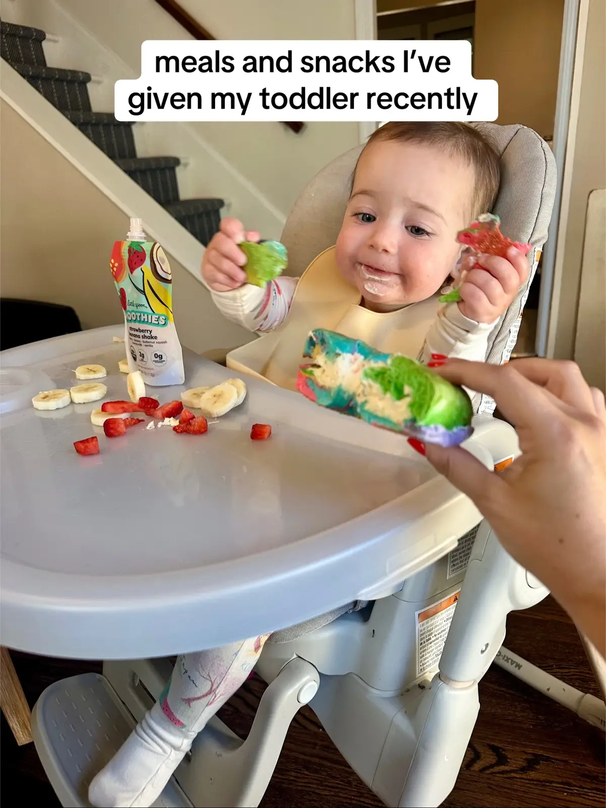 We never know if she’ll eat it or feed it all to our dog 🤣 #toddler #toddlermeals #motherhood #MomsofTikTok 