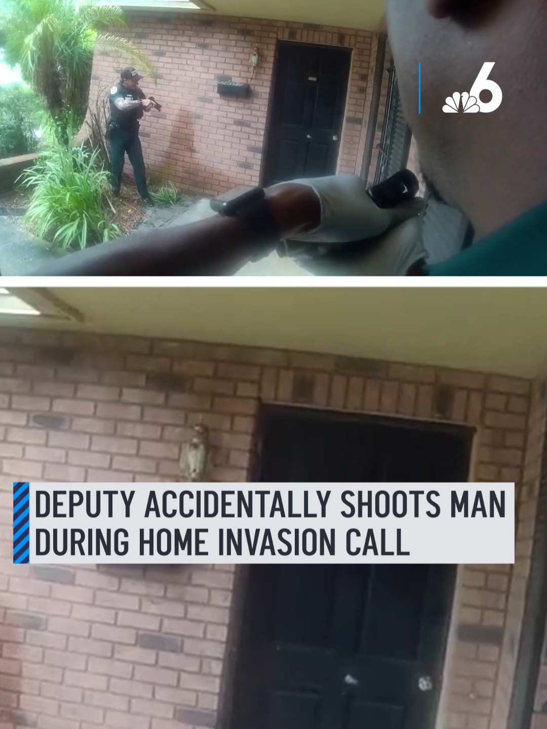 A Florida man was accidentally shot by a deputy while unlocking his own door during a home invasion investigation. He was treated for non-life-threatening injuries and released the same day. FDLE is investigating, and the deputy has been reassigned.   #FloridaNews #HomeInvasion #PoliceShooting