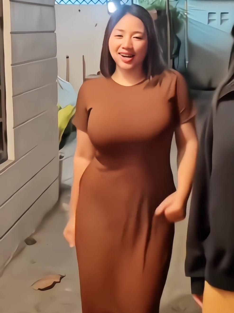 dress coklat malam hari goyang viral🤤 #randomgirlindo #tobrutbrutal #hyper #nobodyperfect #dance 