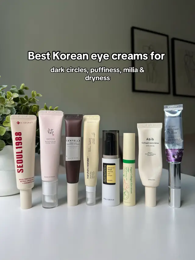 These are some eye creams I've tried over the last year 💫 Rated them based on my own experience - remember, just because it didn't work for me doesn't mean it won't work for you🫶 Stylevana code:  INF10SLOLA Yesstyle: SCWL1234 #koreanskincare #eyecream #darkcircles #retinal #milia @AXIS-Y @Beauty of Joseon @Abib Cosmetics @VT Cosmetics US 