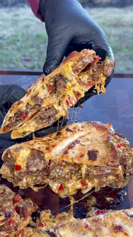 Steak Quesadillas for dinner #steak #quesadilla #cookwithme #bbq #food 