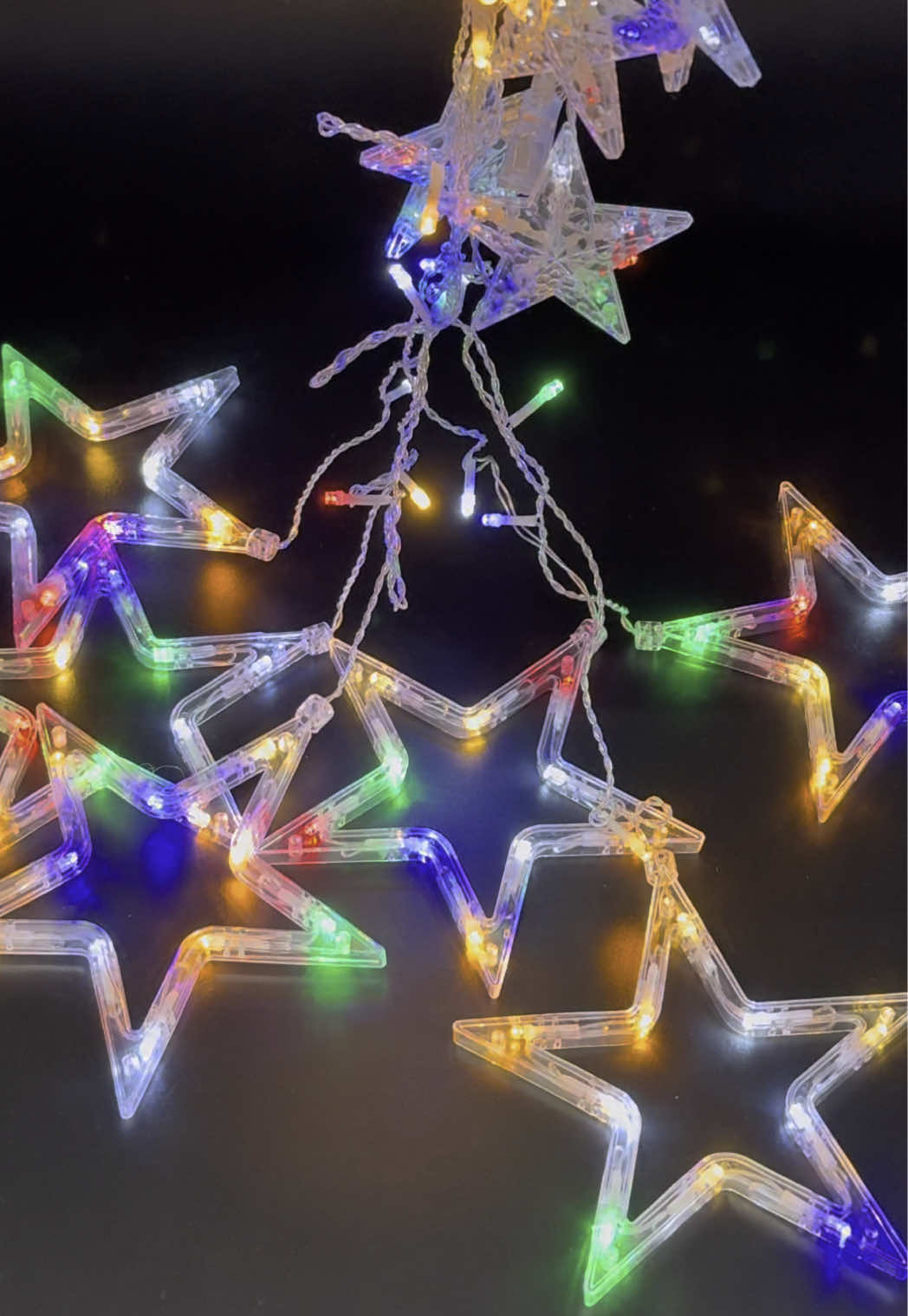 Luces de estrellas grandes y pequeñas⭐¡Bonito!#guatemala🇬🇹 #navideña #luces #185 