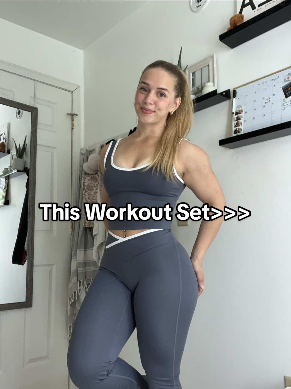 in LOVE #gymoutfit #gymootd #matchingset #gymgirl #GymTok 