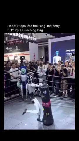 Robot enters the ring… and gets schooled by a punching bag. One second it’s firing combos, the next it’s flat on the floor. Proof that even bots have bad days. #chatgpt #ai #artificialintelligence #Tech #robot 