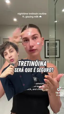 NÃO USE TRETINOINA 👇🏻👇🏻 Atenção as trends! Temos que cuidar com medicamentos como a Tretinoina na rotina de skincare. Ela pode ser benéfica mas também pode não ser boa para sua pele. Ela é a favorita da Hailey Bieber mas nem por isso devemos usar sem acompanhamento dermatológico.  Vem entender mais sobre a Tretinoina nesse post SKINARMY 👊🏻 #vitacid #tretinoina #vitanol #retinol #skincare 