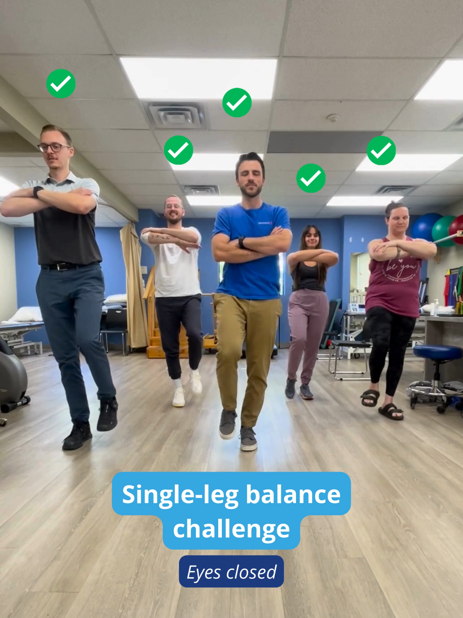 Think you've got great balance? 🦶✨ Try standing on one leg and closing your eyes! 🤔 It sounds simple, but without vision, you're relying on muscle strength, joint awareness, and your inner ear to stay steady. Balance is a skill that can be improved with practice!   Join us this Balance Awareness Week to test your skills and see how small daily habits can help prevent falls and keep you confidently on your feet! 💪   Disclaimer: Ensure your surroundings are safe when trying this challenge. If you have any medical conditions or concerns, consult a healthcare professional before participating.   #BalanceAwarenessWeek #BalanceChallenge #StaySteady #VestibularRehabilitation #Wellness