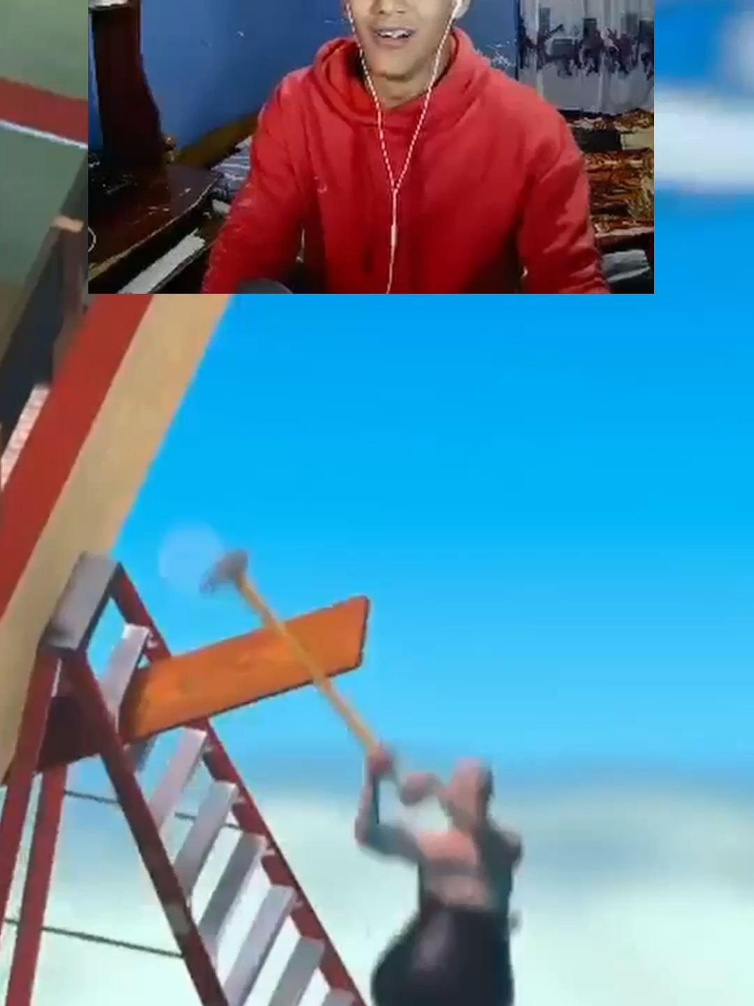 si me caigo hago flexiones - video en mi canal de yutu #kick #streamer #fyp #gaming #gettingoverit