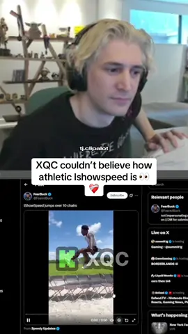 XQC couldn’t believe how athletic Ishowspeed is 👀❤️‍🩹 #xqc 