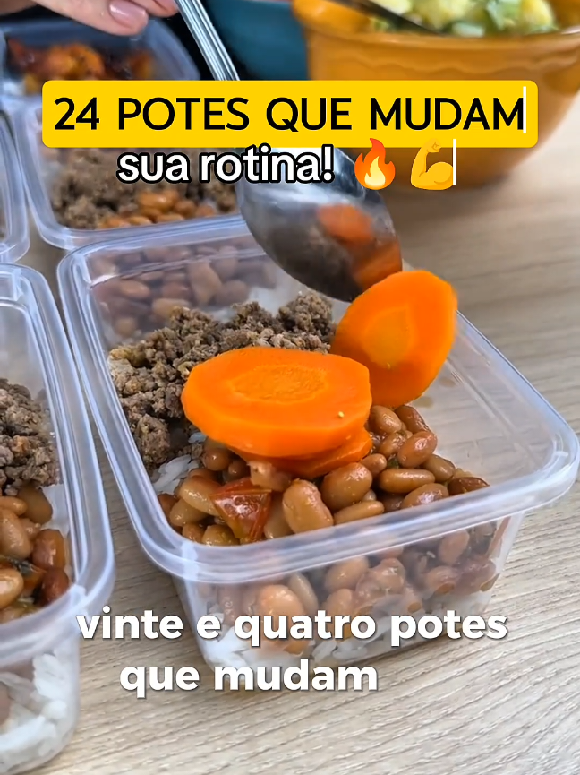 Kit 24 Unidades Pote Marmita Freezer Microondas Fitness Envio Imediato #pote #mamita #organização 