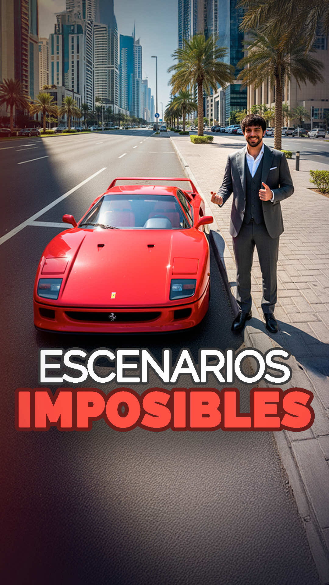 Collage con IA: Ferrari en Dubái, la Luna y outfits urbanos 🌙✨ Pronto tutorial! #GeminiIA #NanoBanana #CollageIA #FotoConIA #fyp 