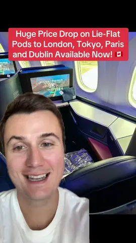 Stay for the $6000 price drop, available departing from many Canadian cities! I’ve flown in WestJet’s business class and it’s really good, especially at this price! #travel #traveltips #flightdeals #businessclass #westjet 