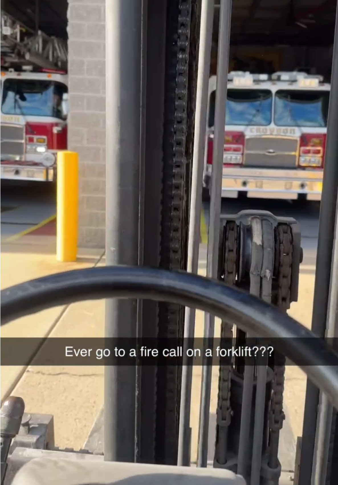 Well this happened today🤷🏻‍♂️ #forklift ##firefighter #bluecollarfiremen #jobtown #forkliftcertified 