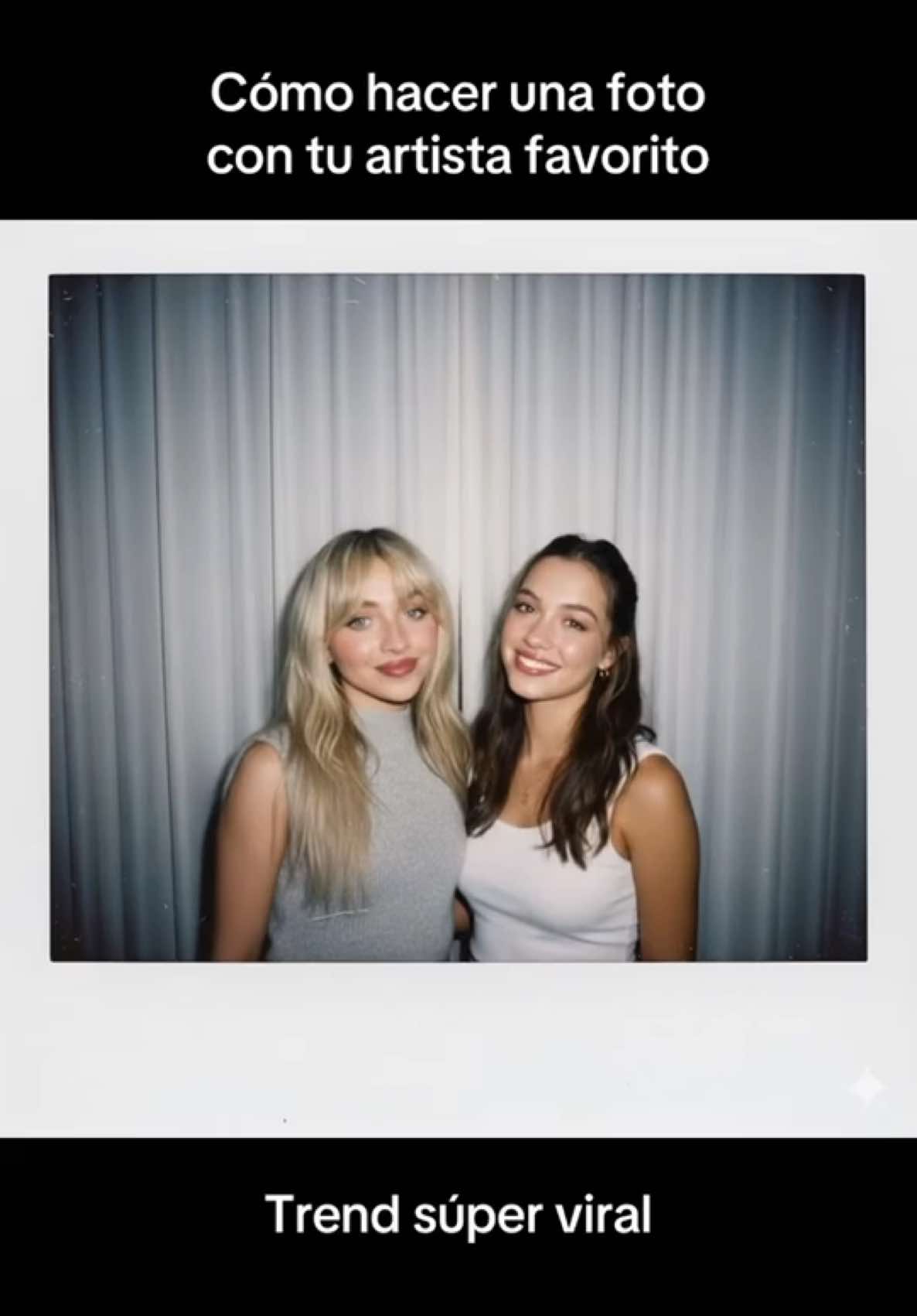Por fin puedo tener una foto con Sabrina 😭❤️ #trend #fotoconfamoso #Aesthetic #gemini #IA 