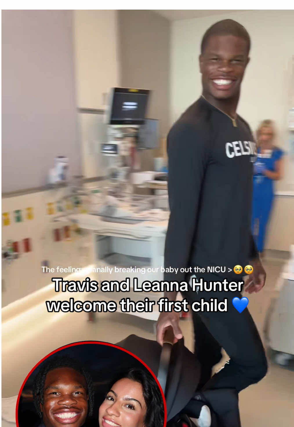 #Jaguars receiver Travis Hunter and his wife bring home a baby boy 🥹 (via @Leanna🥀🥀🥀) #travishunter #newborn #espnsocial 