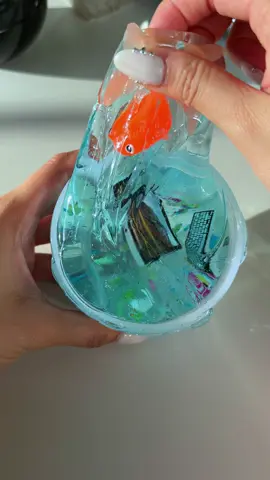 Frutiger Aero Core 🌐🐠🫧 Texture: Clear Scent: Lemon Comes with Fish Charm! #ogslimes #slime #slimeshop #asmr #fyp 