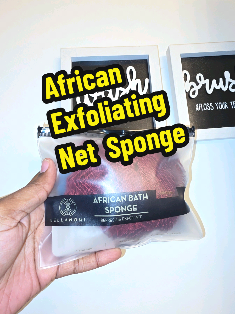 Bellanomi Ethically Sourced Nigerian Exfoliating Net Sponge, Natural Bath Sponge for Smooth Skin Care, Perfect for Daily Shower Routine • Ethical Exfoliating Sponge • Smooth Skin, Pure Luxury #tiktokshopcreatorpicks  #tiktokmademebuyit #bodycaremusthave #bellanomiafricannetsponge  #africannetsponge