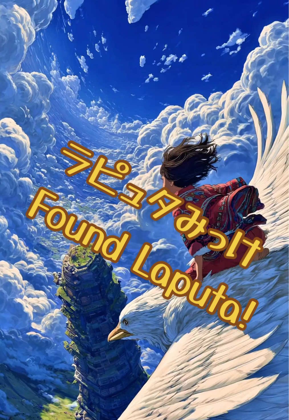 ラピュタみっけ Found Laputa! フリーのWan2.2優秀ですね😍 #aianime #AIアニメ #ジブリ #ghibli #ラピュタ 