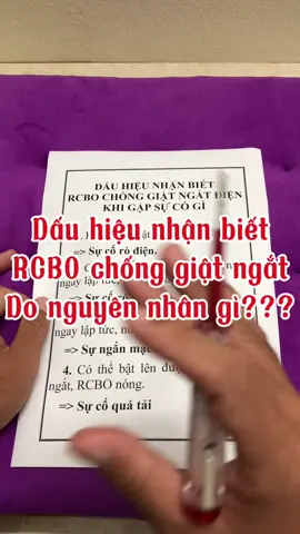152. Dấu hiệu nhận biết RCBO chống giật ngắt điện do nguyên nhân gì???#reviewdodien #xuhuong #LearnOnTikTok 