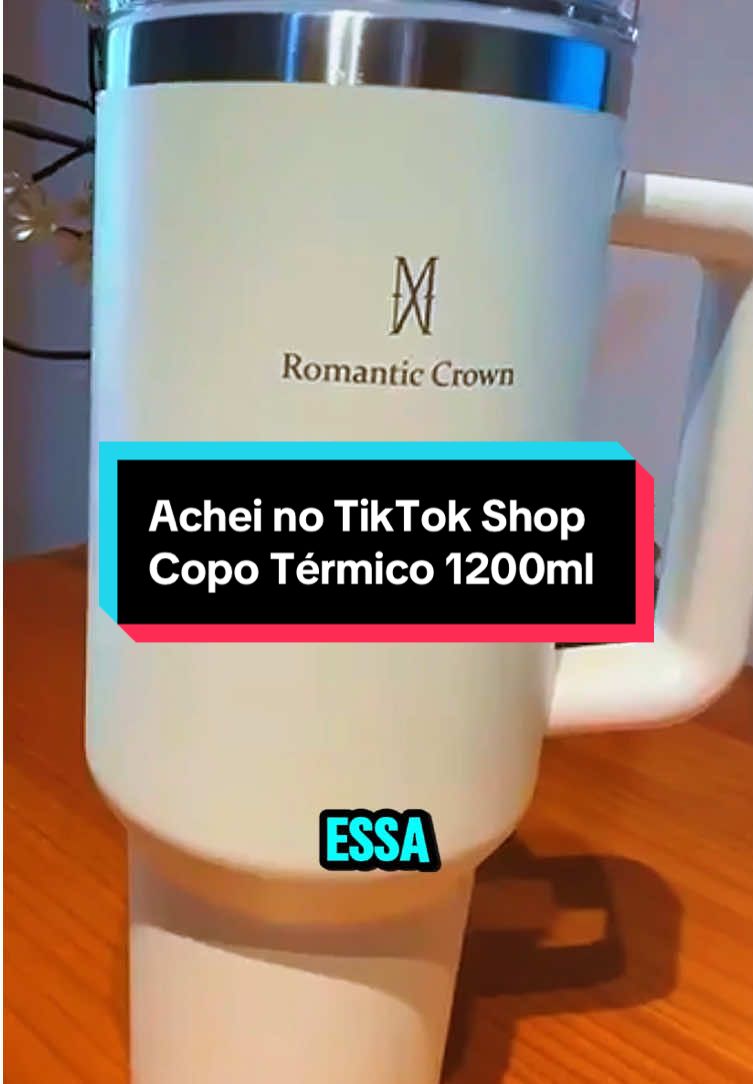 Copo Térmico com Canudo Romantic Crown 1200ml em PROMOÇÃO exclusiva só aqui no TikTok Shop #copotermico #garrafatermica #achadinhos #tiktokshop 