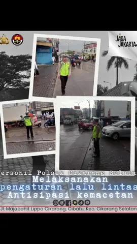 𝑷𝒆𝒏𝒈𝒂𝒕𝒖𝒓𝒂𝒏 𝑳𝒂𝒍𝒖𝒍𝒊𝒏𝒕𝒂𝒔  Personil Polsek Cikarang Selatan Aipda Sulaeman, melaksanakan pengaturan lalu lintas di Taman Sentosa untuk antisipasi kemacetan  #gaturlalin #polrihumanis #polriuntukmasyarakat #polsekcikarangselatan #polantashadir